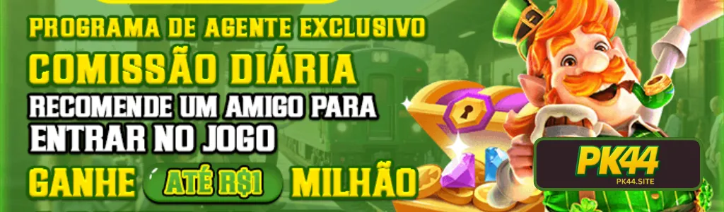 Programa de agente exclusivo do PK44 cassino com comissões diárias e benefícios para parceiros.